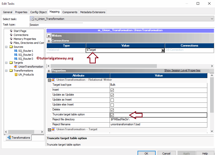 Union Transformation in Informatica