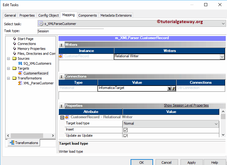 XML Parser Transformation in Informatica