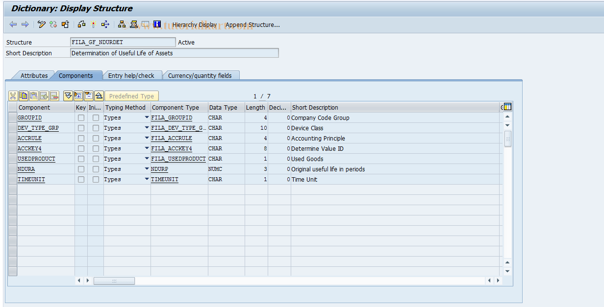0FILASTRUC_NDURDET SAP Tcode Determine Asset Normal Useful Life