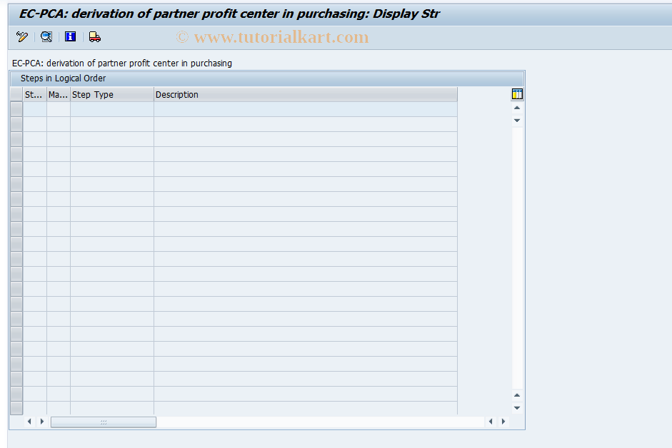 8KES SAP Tcode Derive Partner Profit Center Purchase Transaction Code