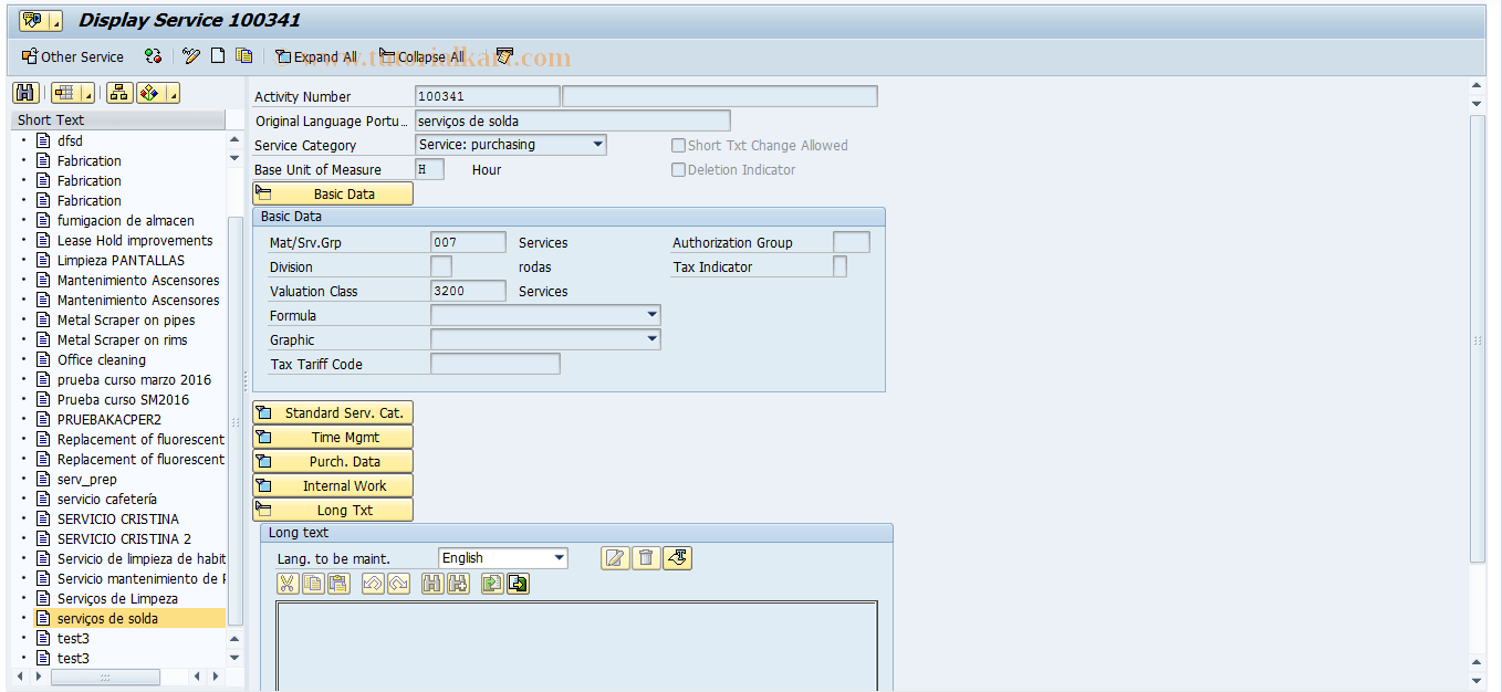 AC02 SAP Tcode Service Master Transaction Code