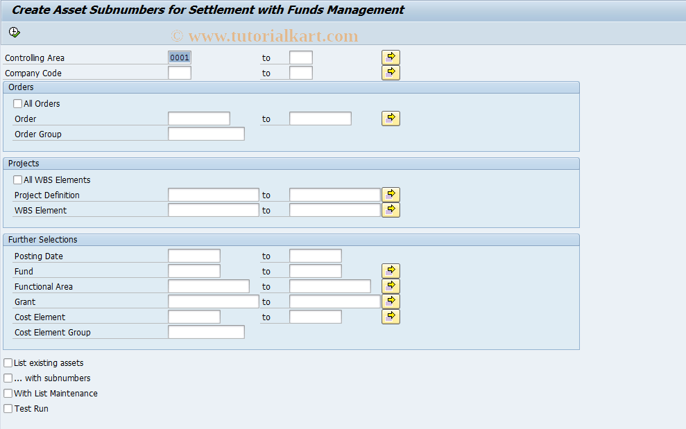 AS11_FMIM SAP Tcode Create Asset under Construction (AuC) Subnumber