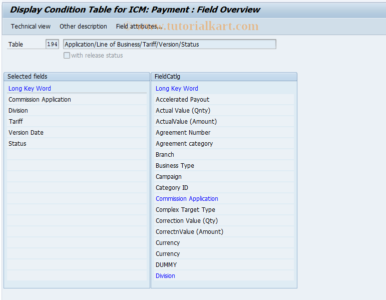 CACSCOND0004 SAP Tcode Condition TableDisplay (Price Comn