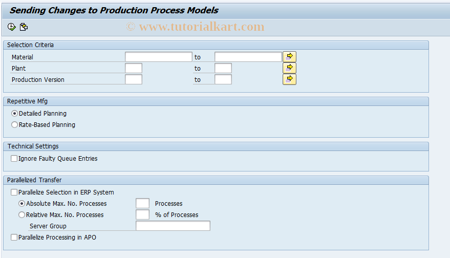 CFP3 SAP Tcode CIF PPM Transfer of Data Changes Transaction Code