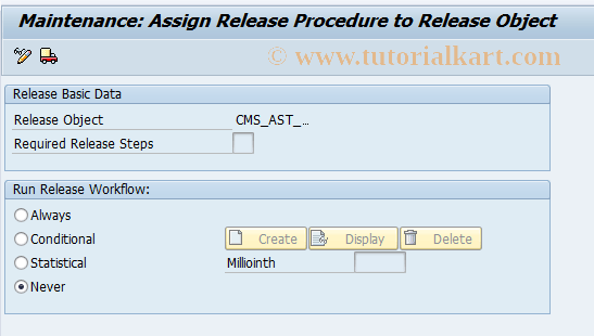 SAP TCode CMS_CUS_PCN_OMSC_REL Assign Rel Object to Rel Procedure