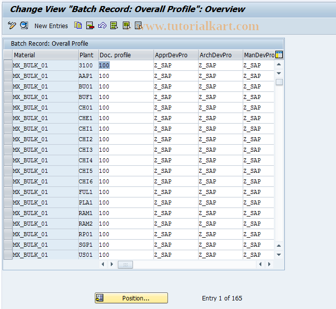 COCU3 SAP Tcode Batch Record Signature Strategy Transaction Code