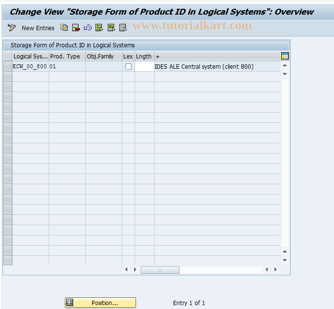 COMCPRLOGSYS SAP Tcode Production ID Storage Type in Log. System