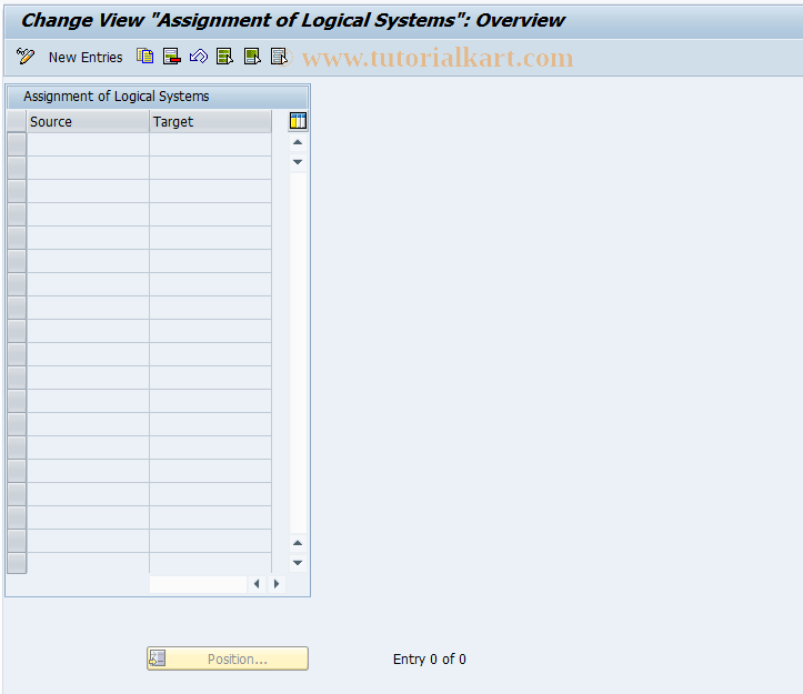 COMC_LOGSYS_MAP SAP Tcode Assignment of Logical Systems Transaction Code