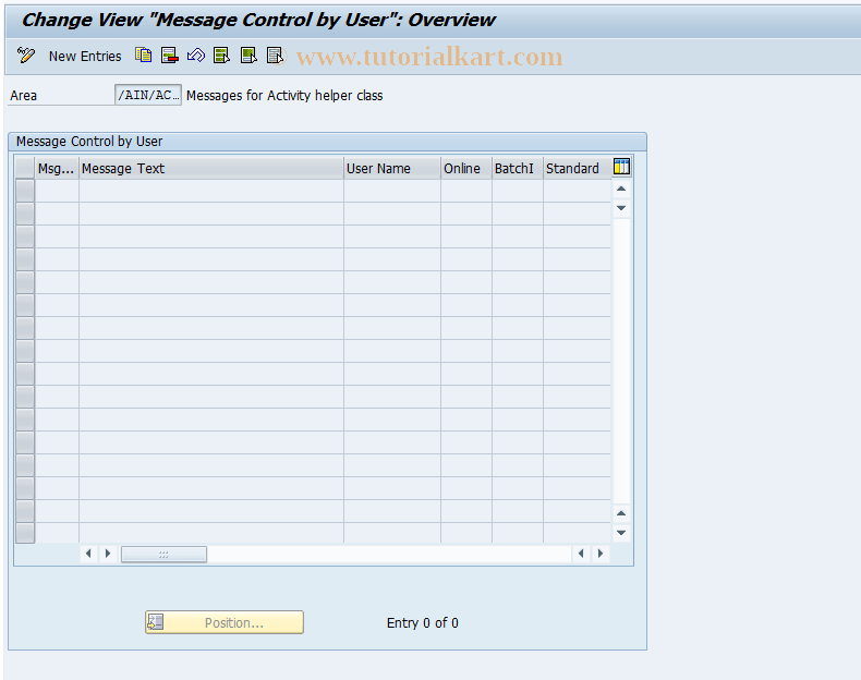 COMM_MSG01 SAP Tcode Customer Settings for Messages Transaction Code