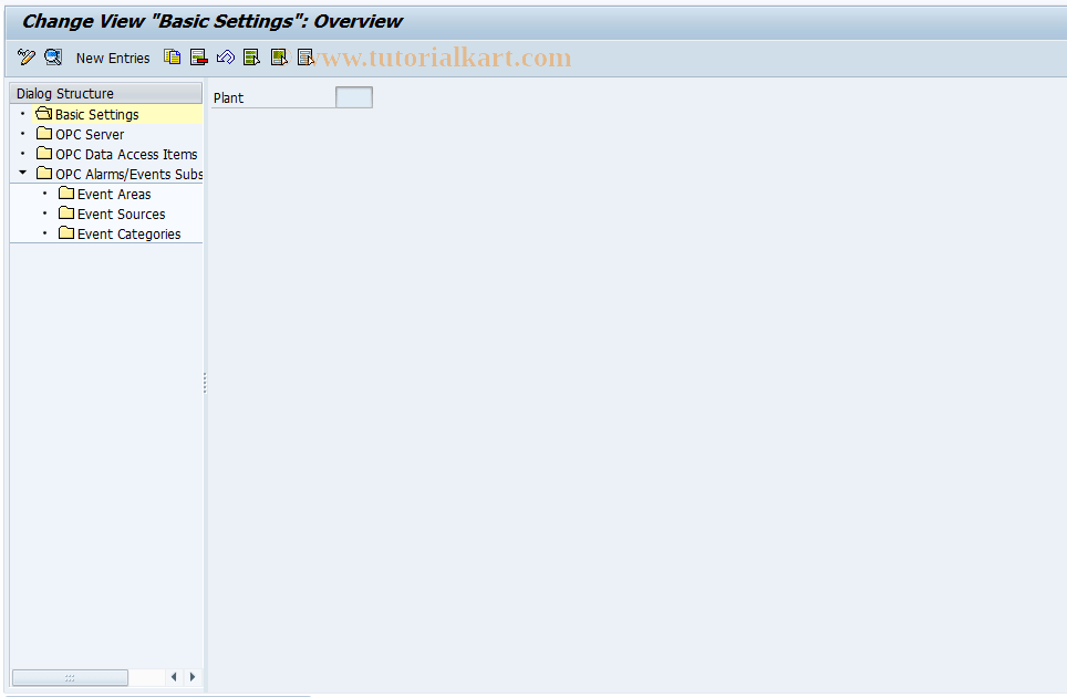 COOPC1 SAP Tcode Define Settings for SAP ODA Transaction Code