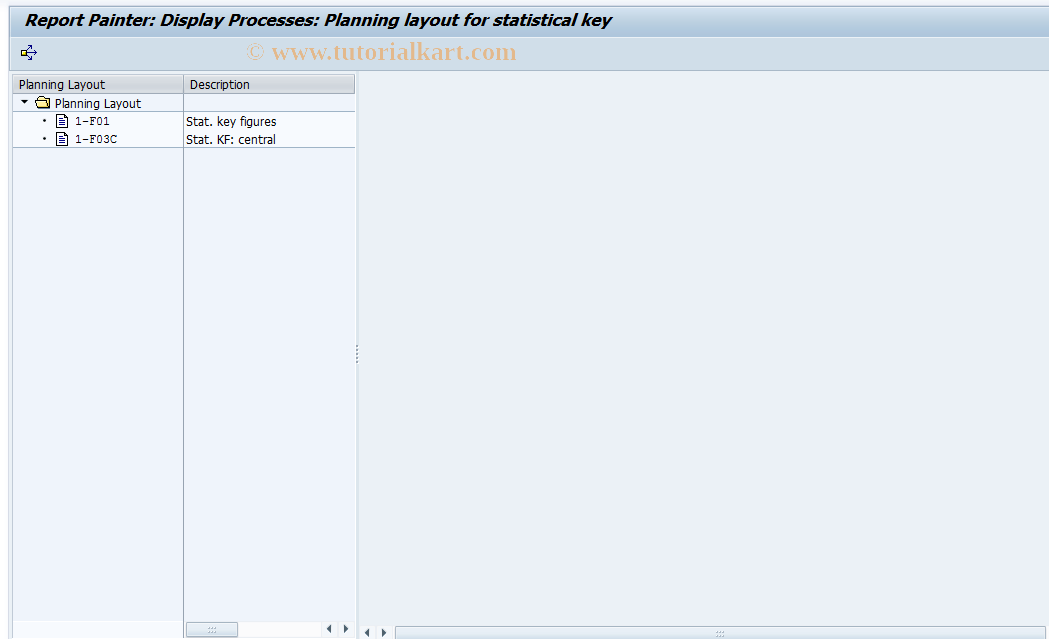 CP87 SAP Tcode Display ABC Planning Layout (St.KF) Transaction Code