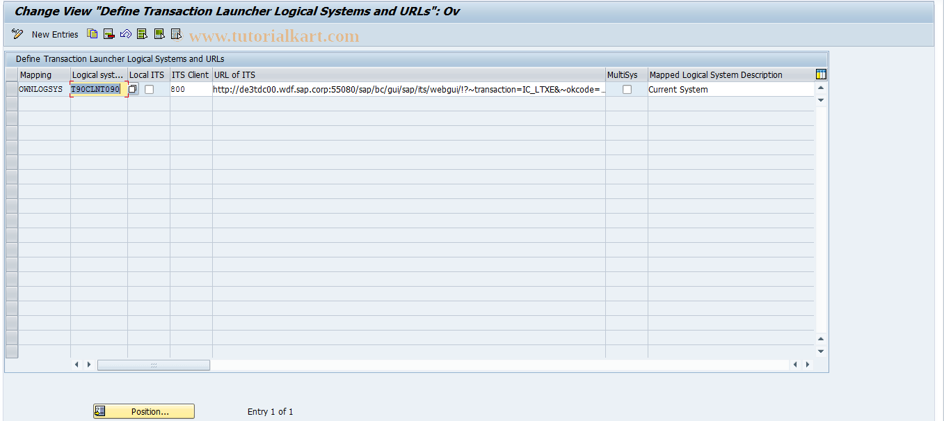 CRMS_IC_CROSS_SYS SAP Tcode Transaction Launcher Logical Systems