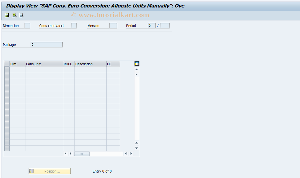 CXEU2 SAP Tcode ECCS EURO Maintain Euro Units Transaction Code