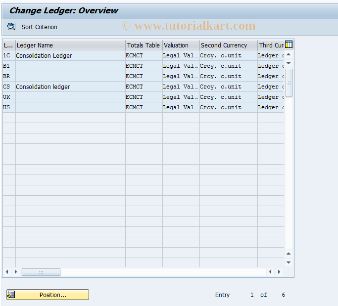 CXL2 SAP Tcode Change Ledger Transaction Code