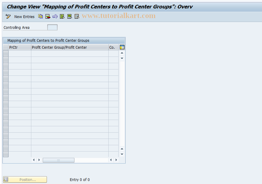 CXN011 SAP Tcode Define Profit Center Groupings Transaction Code