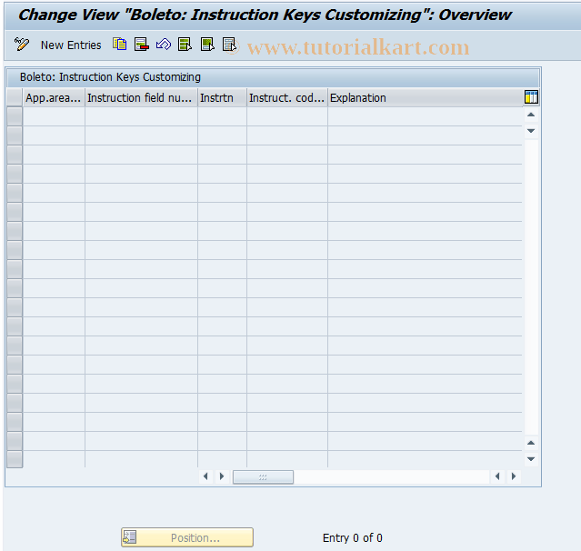 FBOLCODE SAP Tcode Boleto Instruction code and keys Transaction Code