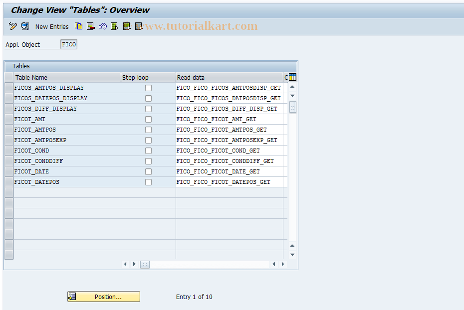 FICOBDT16 SAP Tcode FICO Configuration BDT Tables Transaction Code