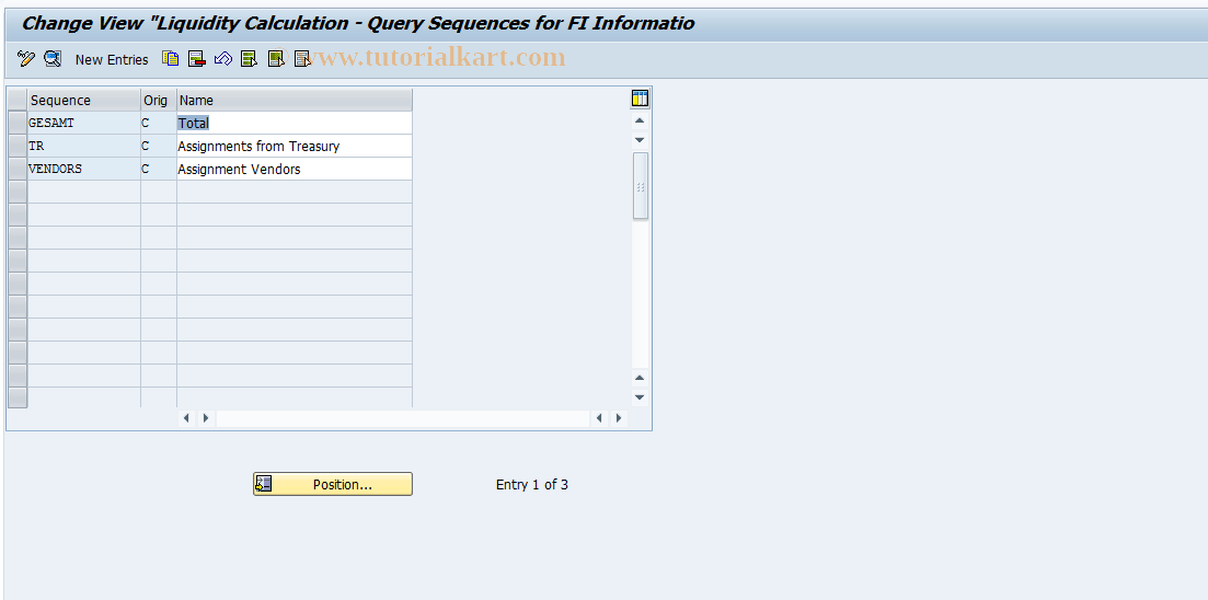 FLQC8 SAP Tcode Query Sequences (FI Information) Transaction Code