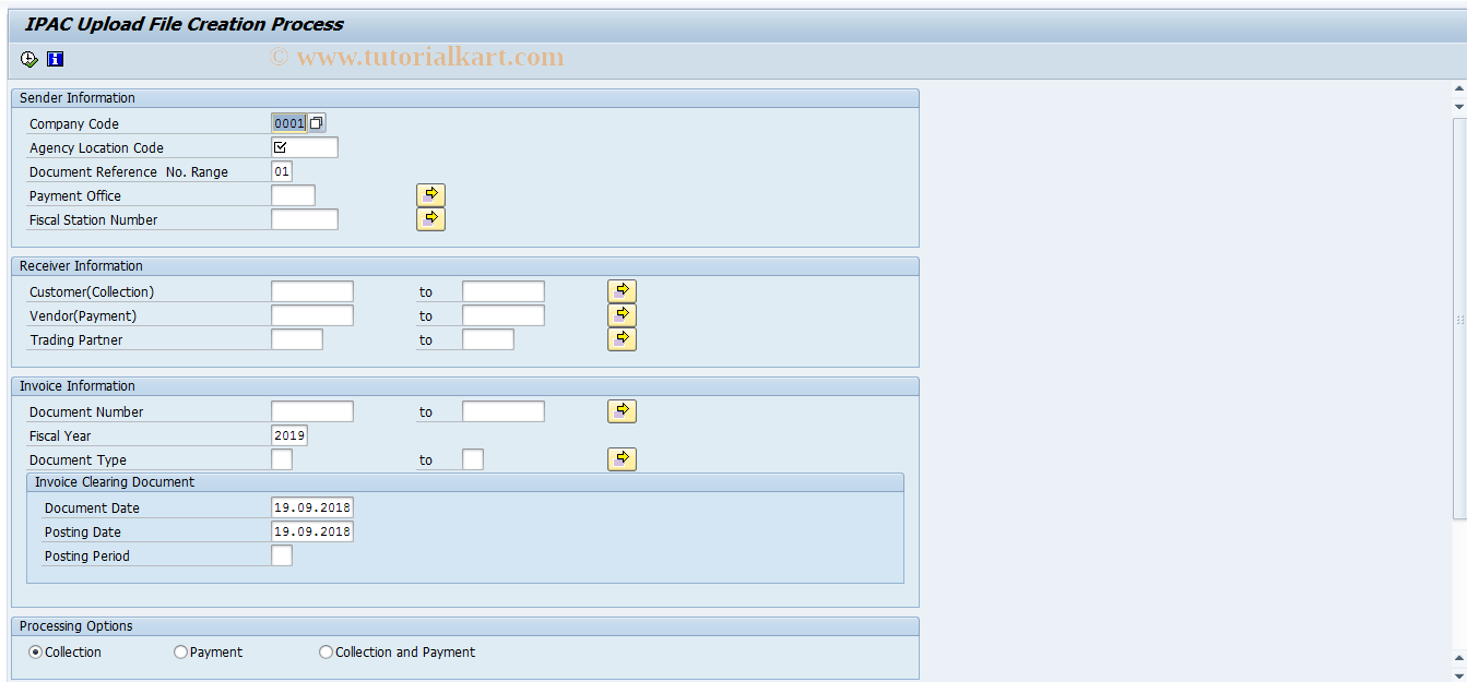 FMFG_IPAC SAP Tcode US Federal IPAC Interface Process Transaction Code
