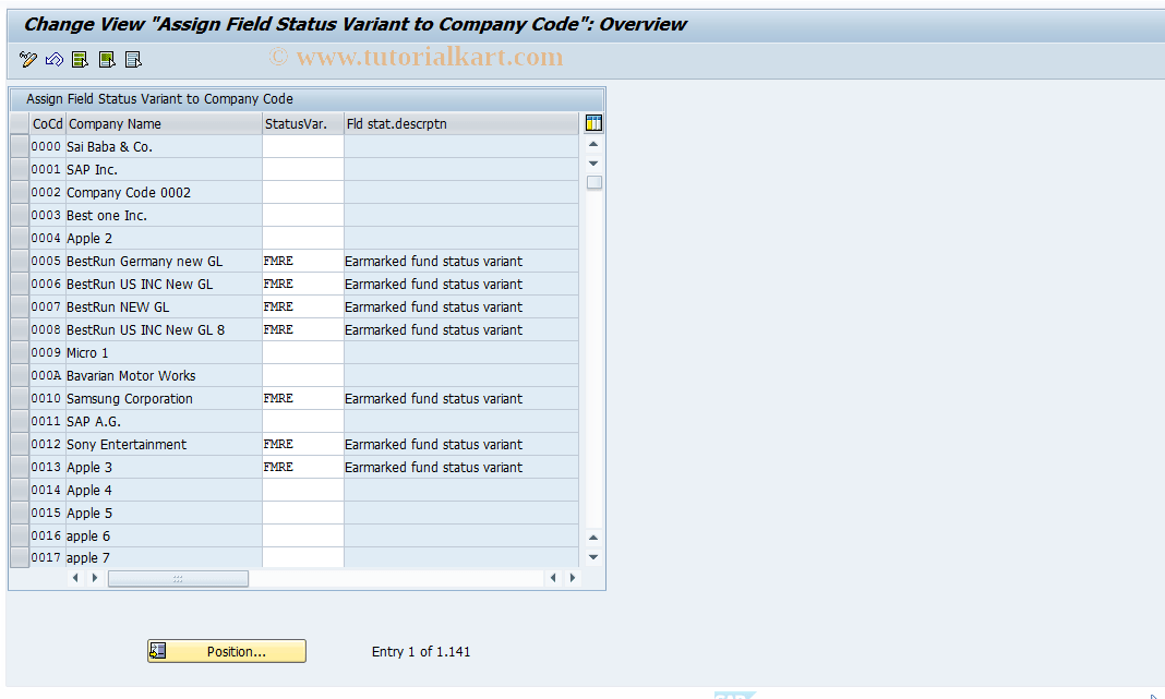FMUV SAP Tcode Funds Resvtn Field Status Variant Asst Transaction Code