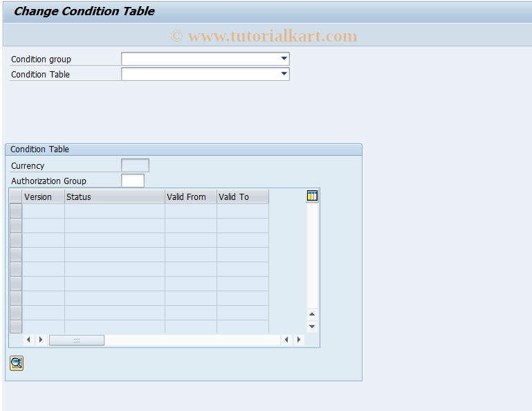 FNCOT_LOS_CHNG SAP Tcode Change Condition Table Transaction Code