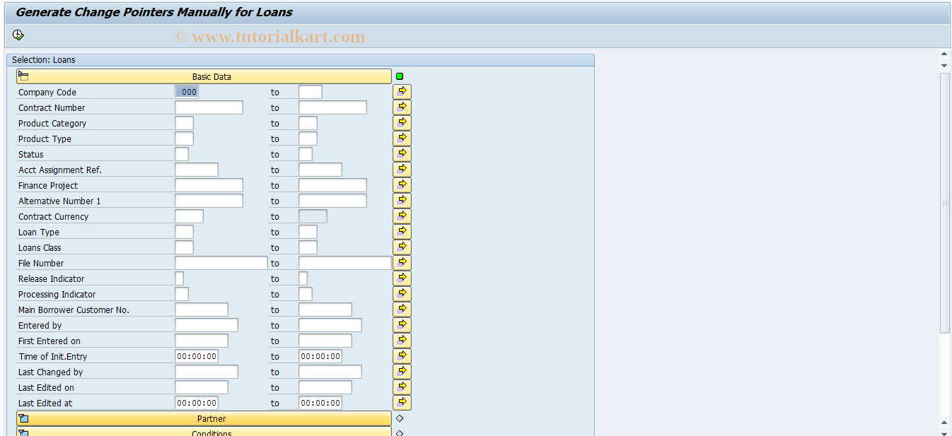 FNCP1 SAP Tcode Generate Change Pointers Manually Transaction Code