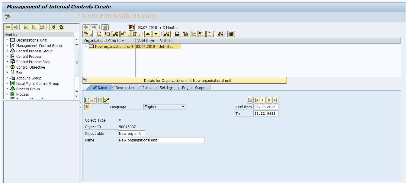 FOPC_STR_CREATE SAP Tcode Create MIC Transaction Code