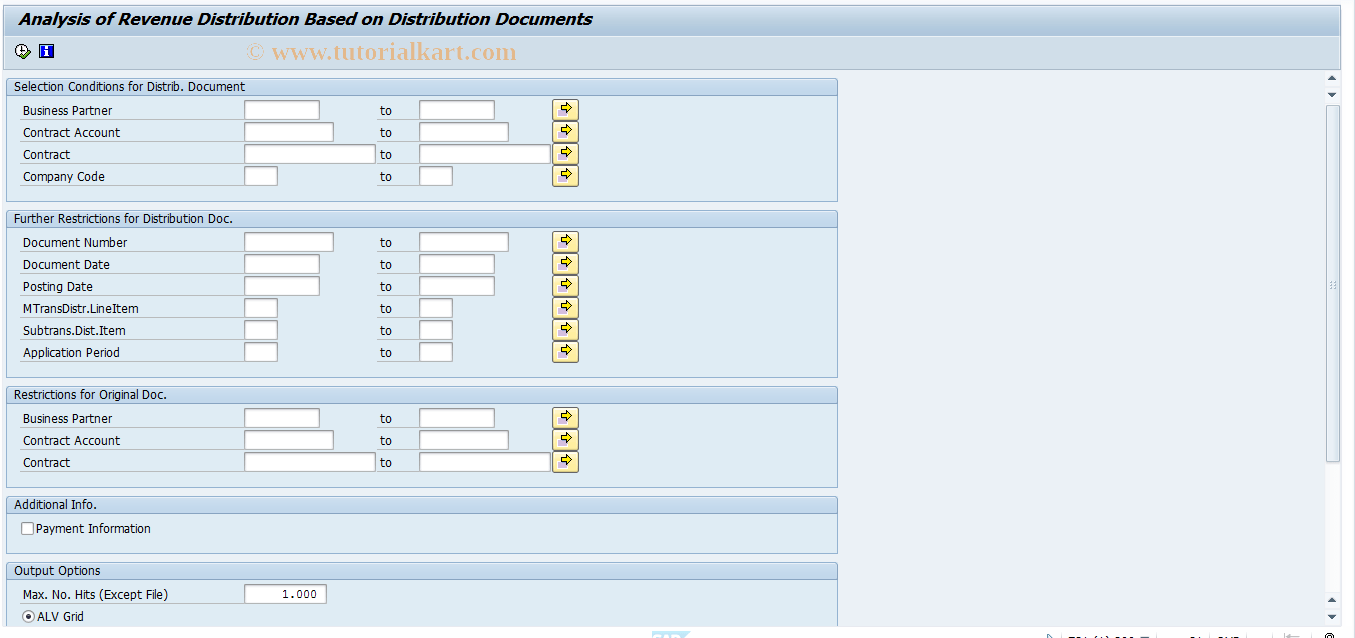 FP60R1 SAP Tcode Rev. Distribution Analysis of Distribution Docs