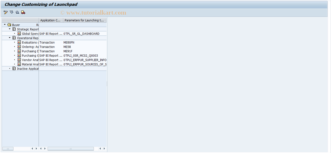 FPB_LP_BUY_REP_CUST SAP Tcode Maintain Report List for Buyer Transaction Code