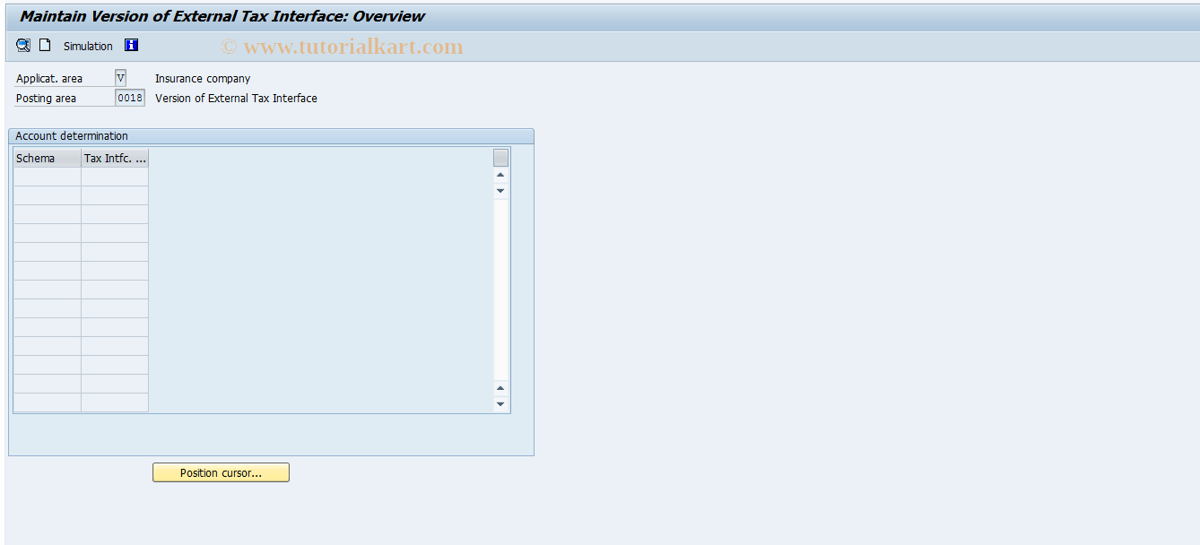 FQ0018 SAP Tcode Maintain Tax Interface Version Transaction Code