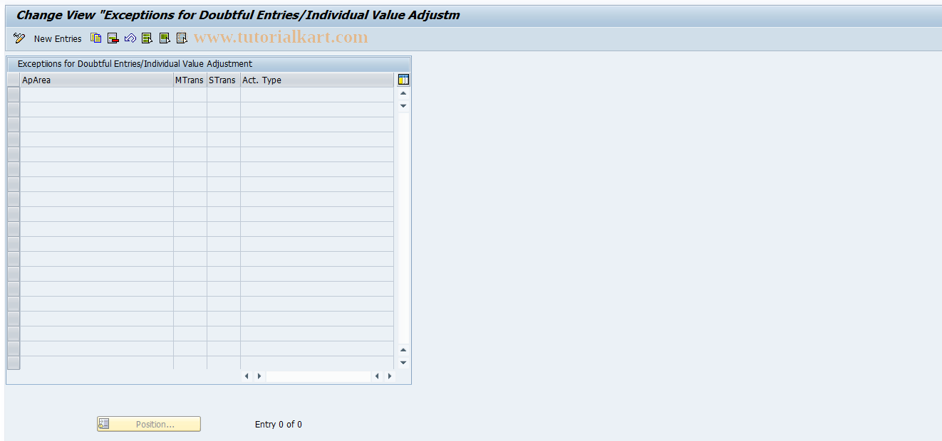 FQZ2A SAP Tcode Maintain Table TFKZWEX Transaction Code