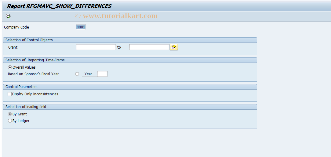 GMAVCDIFF SAP Tcode GM AVC display discrepancies Transaction Code