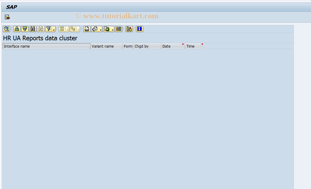 HRPADUAFCC SAP Tcode Cluster report data viewer Transaction Code