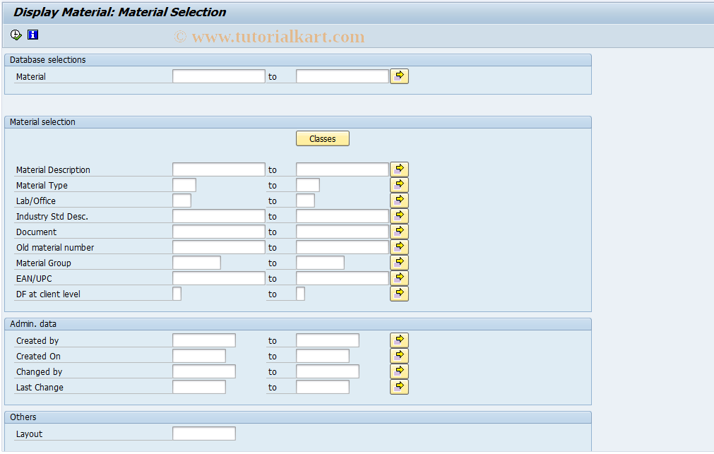 IH09 SAP Tcode Display Material Transaction Code
