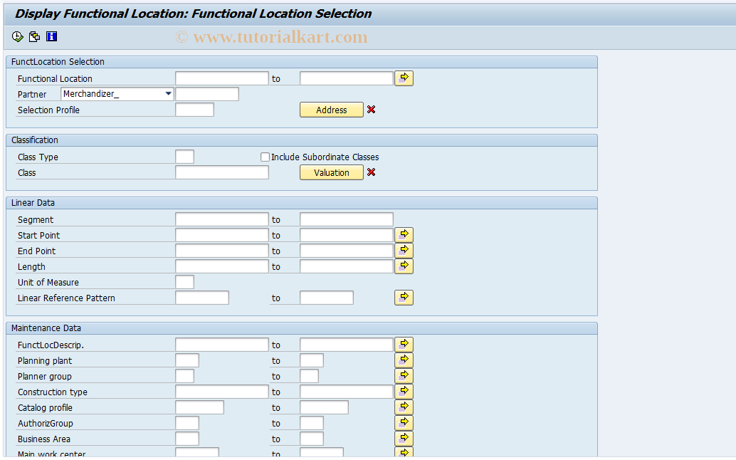 IH11 SAP Tcode Display Functional Location Transaction Code