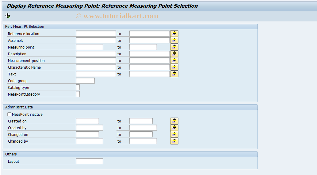 IK07R SAP Tcode Display Reference Measuring Point Transaction Code