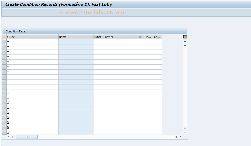 J1BF SAP Tcode Create Entries for Output Type Transaction Code