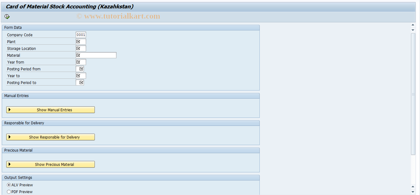 J5KMHLFTMZ5 SAP Tcode Material Stock Cards Transaction Code