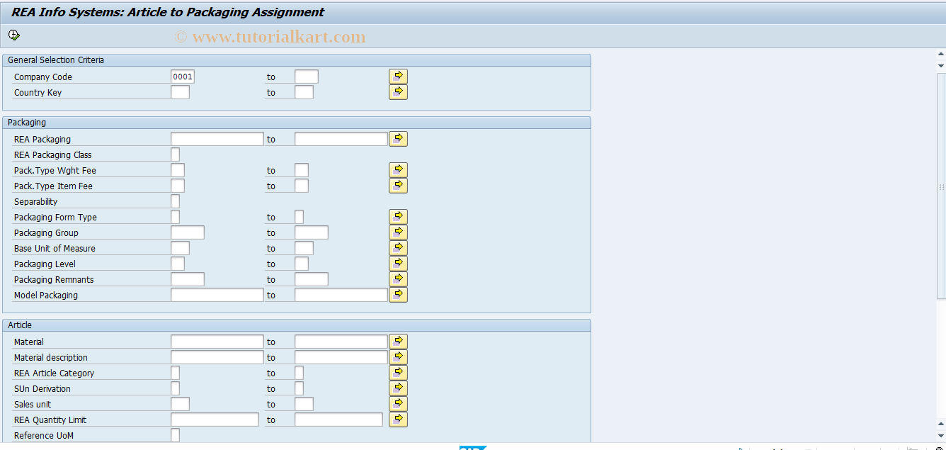 J7LIZAV SAP Tcode REA Infosystem ArticlePack. Assign. Transaction Code