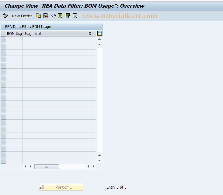 J7LRRE711000122 SAP Tcode Data Filters BOM Usage Transaction Code