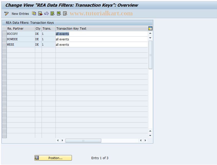 J7LRRE711000164 SAP Tcode Data Filters Transaction Keys Transaction Code