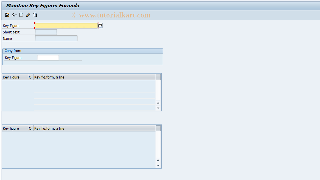 KKO7 SAP Tcode Maintain Key Figures Transaction Code