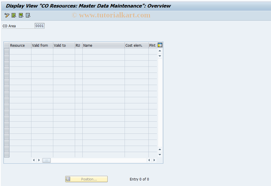 KPR3 SAP Tcode Display Resource Master Record Transaction Code