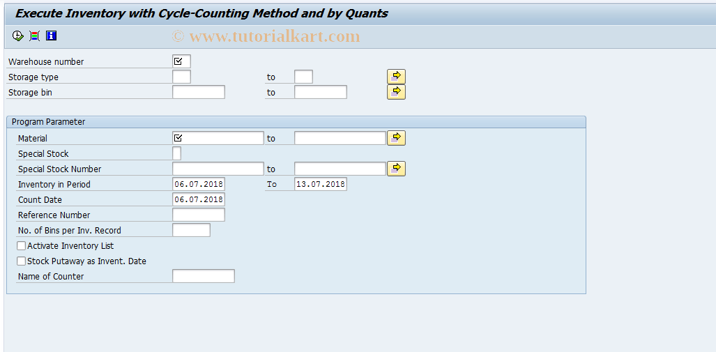 LICC SAP Tcode Cycle Counting per Quant Transaction Code