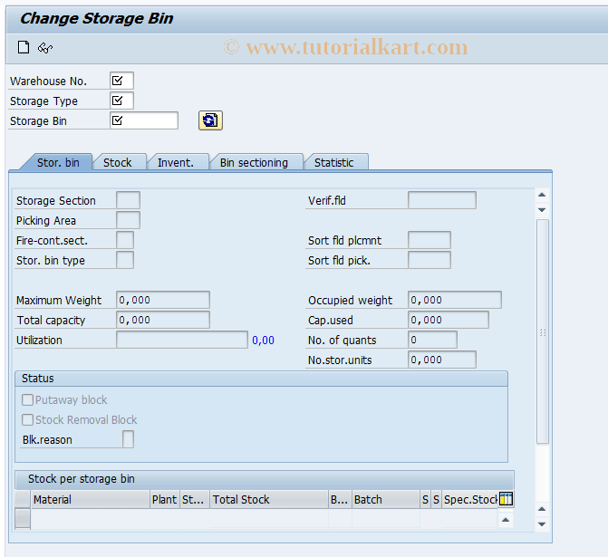 LS02N SAP Tcode Change Warehouse Master Record Transaction Code
