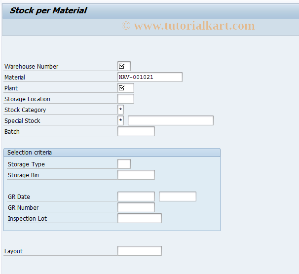 LS24 SAP Tcode Display Quants for Material Transaction Code