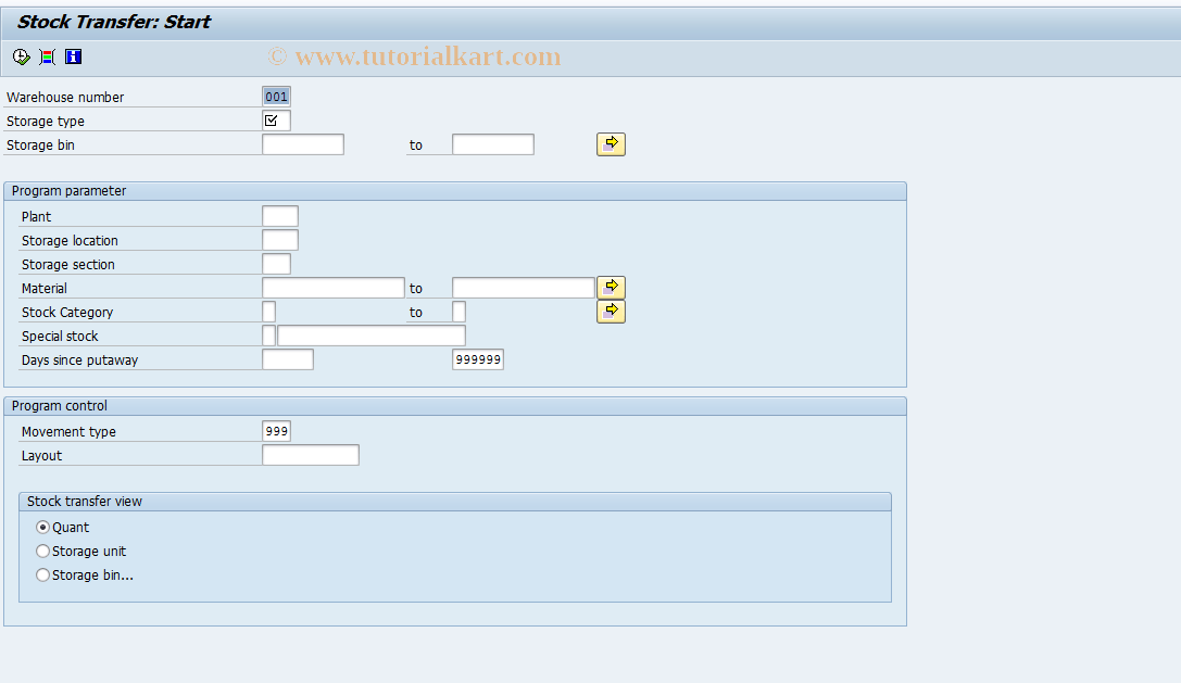 LT10 SAP Tcode Create Transfer Order from List Transaction Code