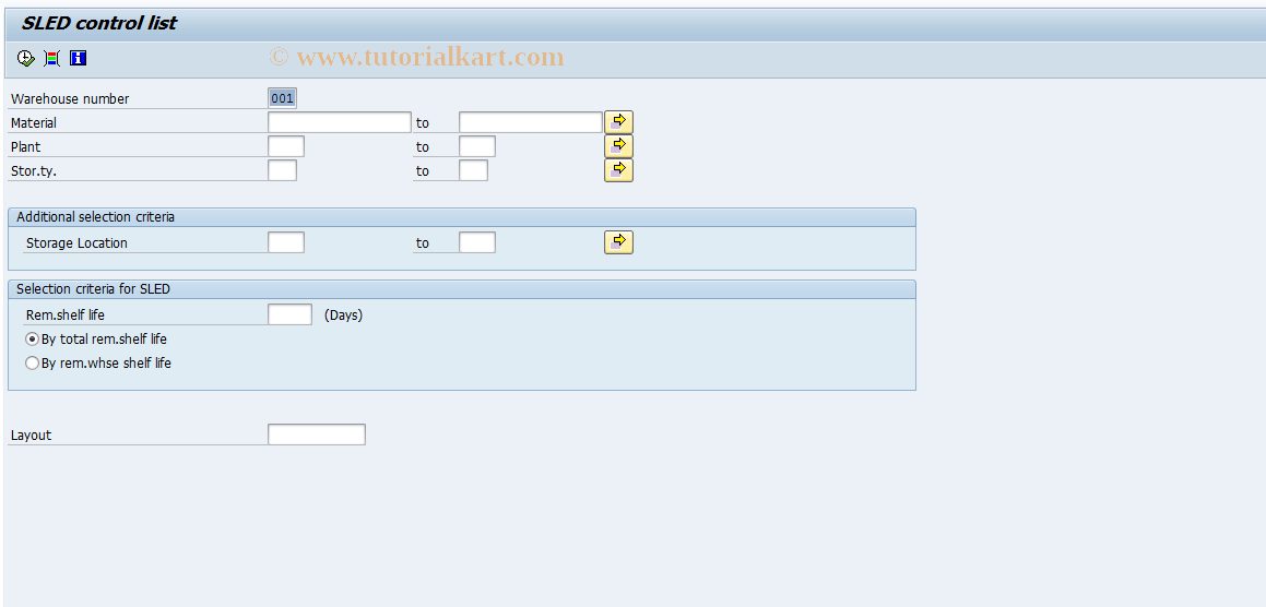 LX27 SAP Tcode Stock levels by shelf life exp.date