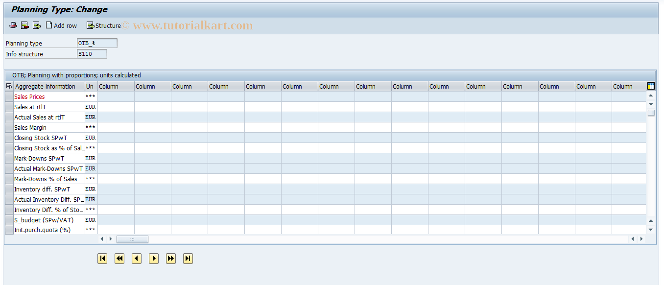 MC8B SAP Tcode Change Planning Type Transaction Code