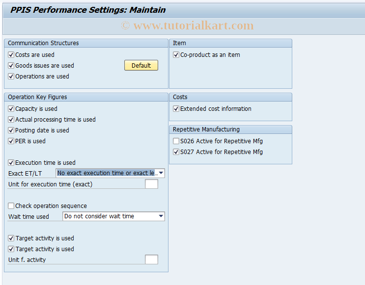 MCRG SAP Tcode Change Settings PPIS Transaction Code